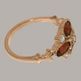 thumbnail image 4 of LBG British Made 18k Rose Gold Natural Diamond & Garnet Womens Statement Ring - 33 size options - Size 7, 4 of 6
