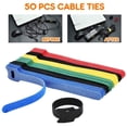 thumbnail image 4 of Reusable Cable Cord Nylon Strap Hook Loop Ties Tidy Organizer Tool, 4 of 8