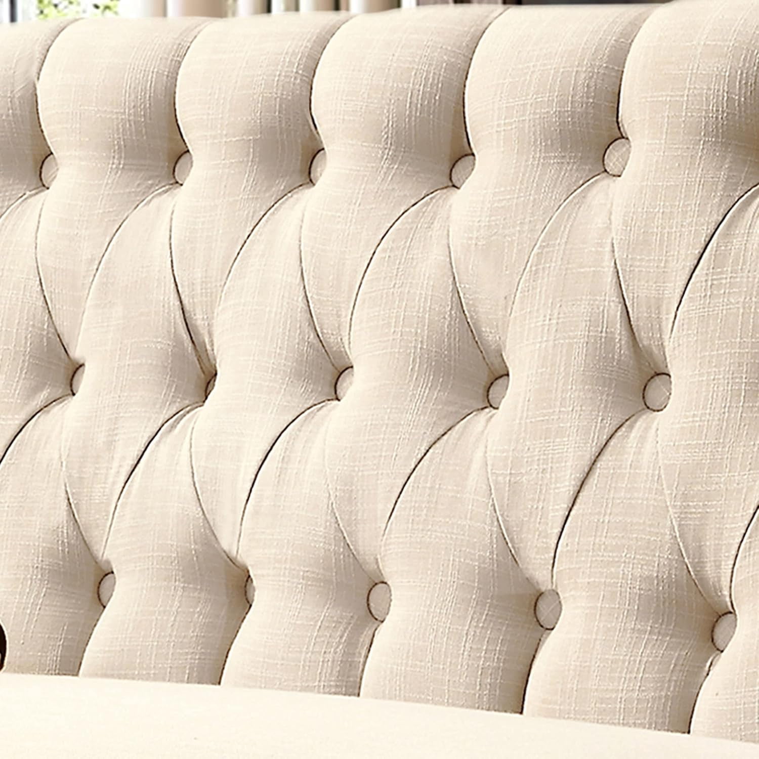 SENCHO GINSYTALIOR 59" W Loveseat Sofa, Mid Century Modern Decor Love Seat Couches for Living Room, Button Tufted Upholstered Small Couch for Bedroom