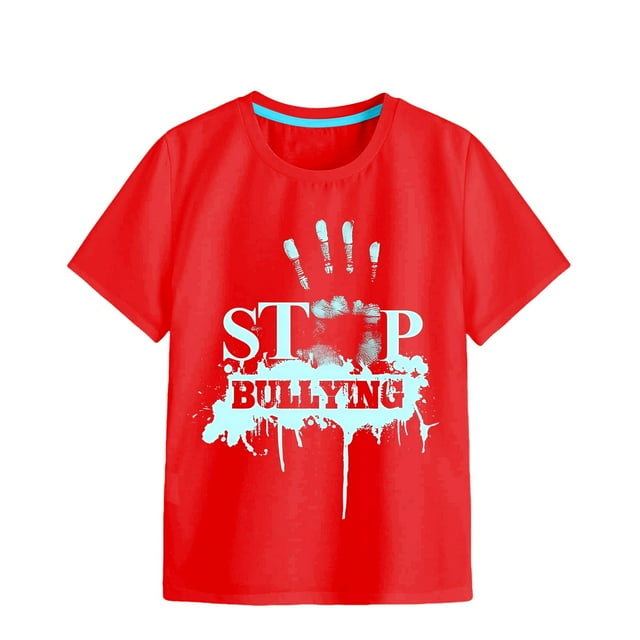 TZEWGL T-Shirts pour Tout-Petits Manches Courtes Col Rond Imprimé Lettre Blouse pour Tout-Petits Taille 3-4T
