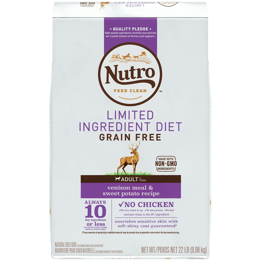 NUTRO Limited Ingredient Diet Adult Dry Dog Food Venison Meal & Sweet