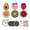 D#16061bb, variant on Food-Themed Punch Needle Coaster Set, DIY Craft Kit with Tools & Pre-Cut Fabric, Handmade Drinks Coasters for Home (H)