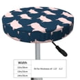 thumbnail image 4 of Balery Pig 1 Fundas de asiento para taburete de bar redondo de tela de terciopelo ajustables que protegen de arañazos y manchas para sillas de 14 a 17 pulgadas.-13 inch, 4 of 7
