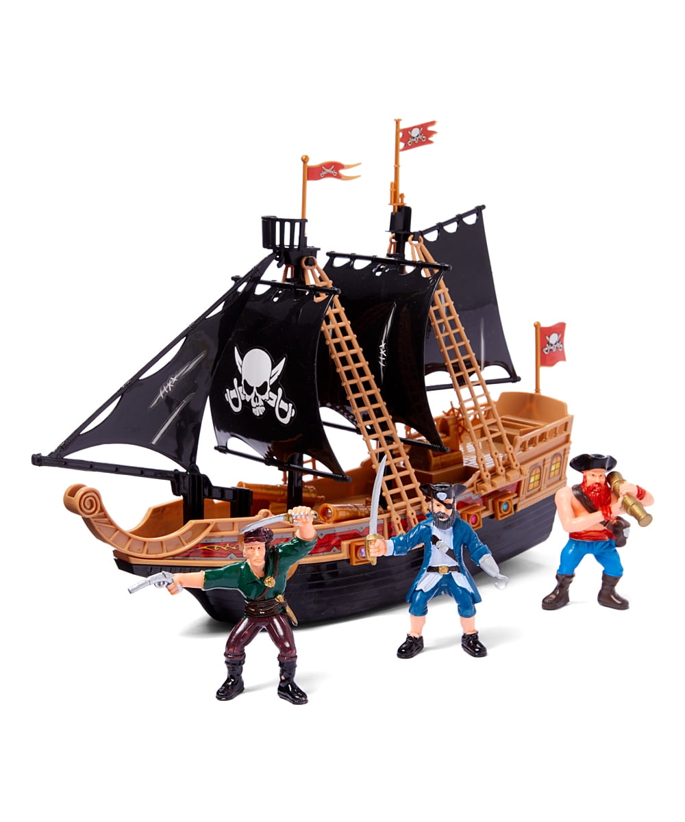 Bucket of Pirate Action Figures Playset With Boat Treasure Chest Cannons Uu5 2 for sale online