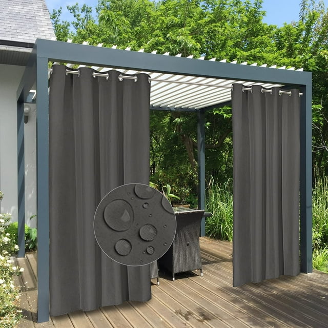 Cortinas para Exterior Easy-Going Impermeables 100% Gris Oscuro 54x120 cm