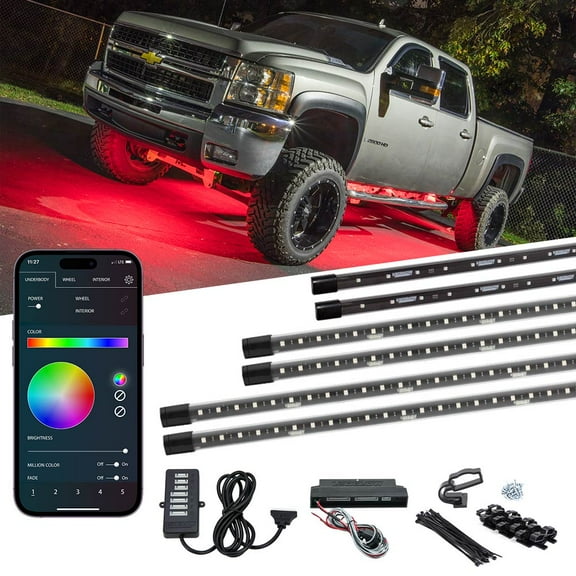 LEDGlow 6pc Million Color SMD LED Underbody Lighting Kit with Smartphone Control