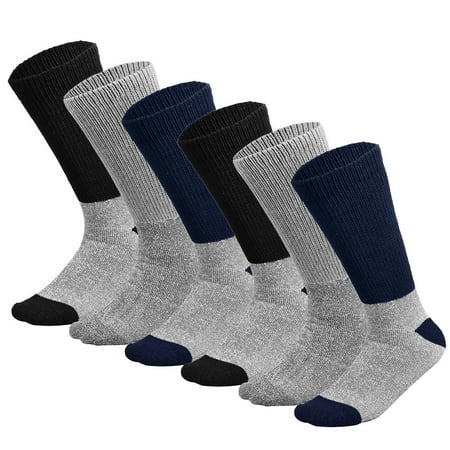 Doctor Recommend Thermal Diabetic Socks Keep Foot Warm Non-Binding Crew Socks For Men Women 6 Pairs Size 9-11