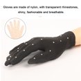 thumbnail image 3 of Shiny Figure Skating Wrist Gloves Mittens with Transparent Rhinestones Warm Crystal Gloves Adult Driving Skating Performance Skin Color L, 3 of 8