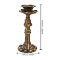 thumbnail image 3 of Bronze Candle Holder Stand, Antique Gold Taper Candlestick Holder for Modern Wedding Centerpieces, Festive Parties and Home Living Room Decor, 3 of 6