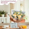 thumbnail image 5 of Crochet Flower Bouquet,Rose Handmade Crochet Flowers Knitted Bouquet for Birthday,Wedding,Anniversary,Graduation Gift for Her,Girlfriend,Wife,Women,Valentine's Day Present,Home Decor(Yellow), 5 of 5