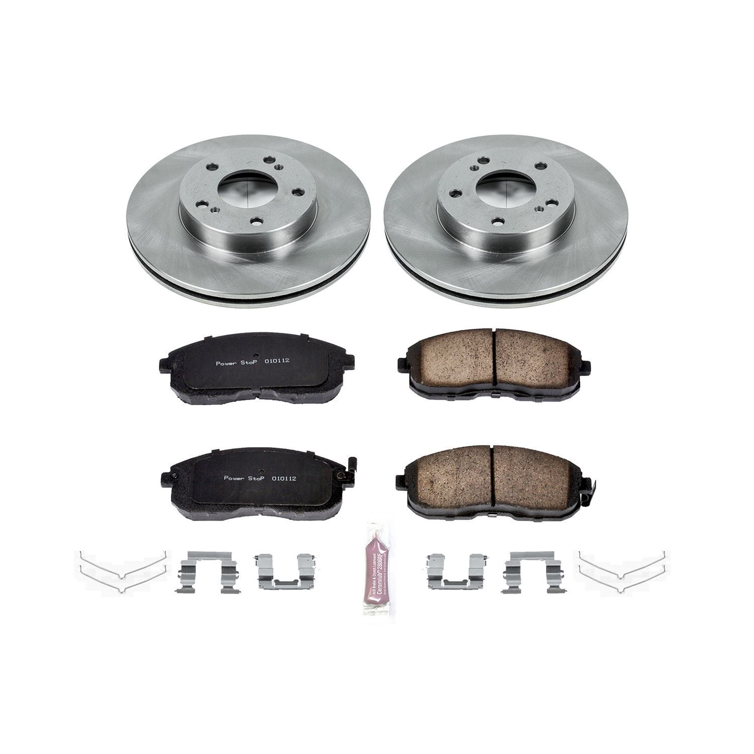 Power Stop Front Stock Replacement Brake Pad and Rotor Kit KOE660
