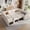 Beige, variant on 112" Green Chenille 8-seater U-shaped Sectional Sleeper Sofa Bed with Pull Out Bed, USB Ports,Cup Holders, Side Pockets, Armrest Storage