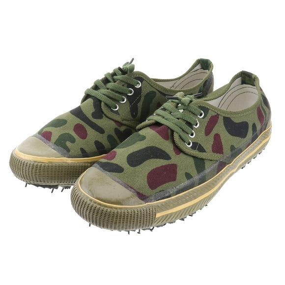 1 par de zapatillas deportivas planas de tela y goma para hombre (camuflaje)