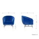thumbnail image 3 of Sillón Marie Estilo Retro Color Azul Gaia Herbs Marie, 3 of 6