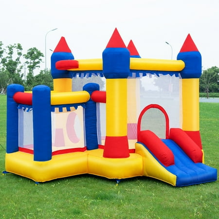 Costway Inflatable Bounce House Castle Kids Jumper Slide Moonwalk Bouncer without (Best Inflatable Bounce House)