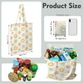 thumbnail image 2 of Vintage Daisy Print Reusable Grocery Tote Bag – Large Canvas Shopping Bag with Boho Floral Watercolor Design, Eco-Friendly & Heavy-Duty Market Tote for Women, Farmers Market, Beach, Spring & Summer, 2 of 6