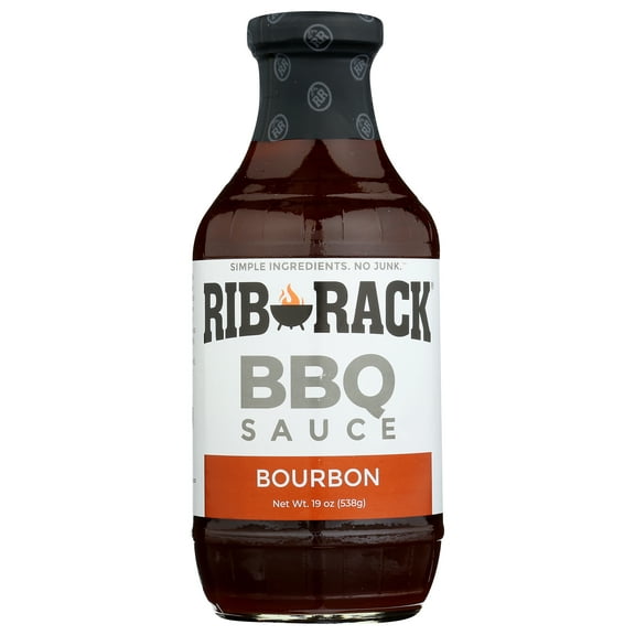 (6 Pack)Rib Rack Bourbon BBQ Sauce, 19 oz