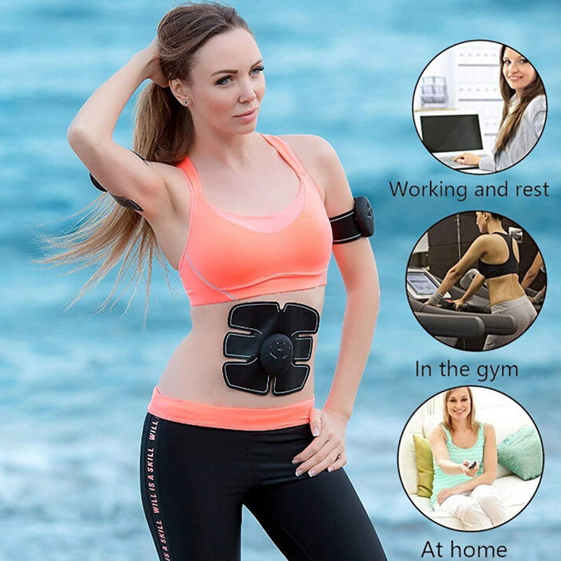 Smart Abs`Stimulator Abdominal Muscle Training Pad Ems Body Fit Slimming H I