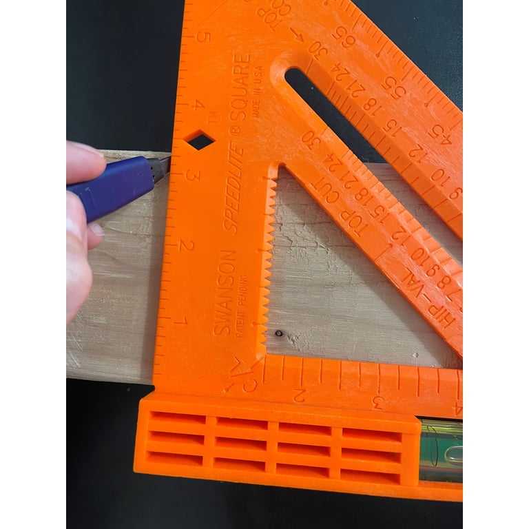 Swanson Tool Co 8 inch Speedlite Level Square, Orange Composite