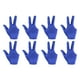 thumbnail image 1 of Guantes de piscina de 3 dedos para mano izquierda/derecha, guante de billar, paquete de 8 en azul, 1 of 5