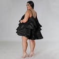 thumbnail image 4 of AURA Women Sleeveless Square Neck Ruffle Strap Dress Sexy Princess Midi Dress Summer Vacation Dress, 4 of 6