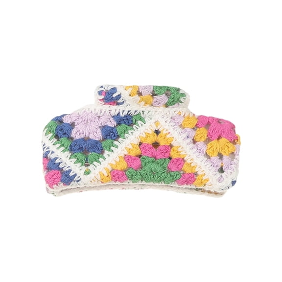 Ethnic Resort Theme Crochet Hair Claw Clip NonSlip Hair Clamp For Women Girl