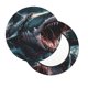 thumbnail image 2 of Balery Wave Chain Shark Fundas de asiento para taburete de bar redondo de tela de terciopelo ajustables que protegen de arañazos y manchas para sillas de 14 a 17 pulgadas.-12 inch, 2 of 7
