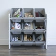 thumbnail image 3 of Humble Crew Explorer Toy Storage Organizer with 9 Plastic Storage Bins, White/Grey, 3 of 5