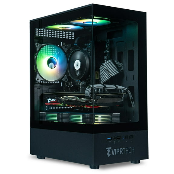 ViprTech Stryker Gaming PC - AMD Ryzen 7 (4.1GHz), RX 580 8GB, 16GB DDR4, 512GB SSD, Desktop, Black