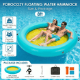 thumbnail image 2 of TLSUNNY 8FT Round Inflatable Water Hammock for Adults, Portable Sunbathing Tanning Pool Lounger with Pump, for Lake, Ocean & River, 2 of 9