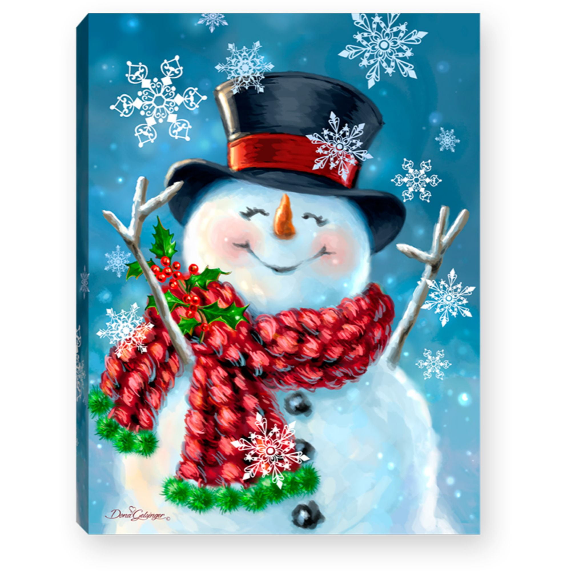 Be Joyful Be Jolly Christmas Expo 2022 Arkansas 8" White and Blue Joyful Jolly Snowman Lighted Tabletop Decor Walmart