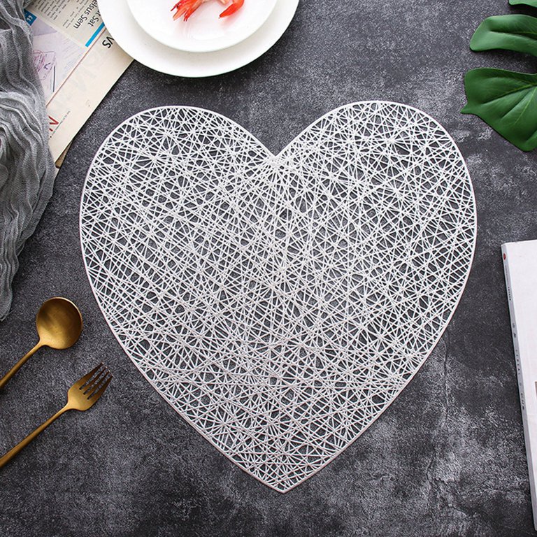 1pc Heart Shaped Printed Mat, Can Be Used As Nail Art Mat, Jewelry Photo  Background, Table & Cabinet Decoration, Pet Mat, Home & Wedding Decoration