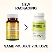 Basic Health Brands Happy Sunshine Vitamin D3, 5000 IU, Supports Bone & Immune Health, Dietary Supplement - 240 Count