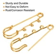 thumbnail image 4 of Unique Bargains 3 Holes Brooch Pins 2.4 Inch Metal Decorative Collar Safety Pins Clips, Bright Gold, 20pcs, 4 of 5