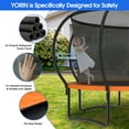 thumbnail image 4 of YORIN Trampoline for 3-4 Kids, 10FT Trampoline for Adults with Enclosure Net, Basketball Hoop, Ladder, 1000LBS Outdoor Trampoline with Light, Sprinkler, Socks, Heavy Duty Round Trampoline, 4 of 7