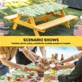 thumbnail image 6 of Spring Leaves Table Cloths for 3 Foot Rectangle Tables, Pastoral Garden Botanical Watercolor Patio Waterproof Elastic Fitted Tablecloths, Washable Rectangular Table Cover for Camping, 6 of 8