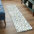 thumbnail image 4 of Blue Green Eucalyptus Area Rugs Collection 2'x6', Spring Botanical Leaves Weeping Non Slip Indoor Rectangle Throw Runner Rug Floor Mat Carpet for Living Room Dining Table Bedroom Nursery, 4 of 9