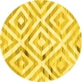 thumbnail image 1 of Ahgly Company Indoor Round Southwestern Yellow Country Area Rugs, 7' Round, 1 of 4