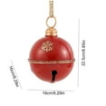 thumbnail image 3 of Large Christmas Double Bells Ornament | Red Iron Holiday Decoration | 22.5x16x16cm Festive Tree Pendant | Oversized Seasonal Decor for Home & Office, 3 of 7