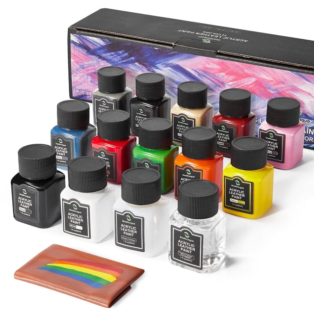 Kit de pintura acrílica para piel Smalltongue, 14 colores originales