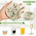 thumbnail image 3 of 6 Pcs Drink Coasters with Holder 3.94in Woven Coasters for Drinks Shimmering Golden Leaves Coaster Set for Protection Table, 3 of 7