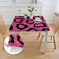 thumbnail image 2 of HAOXIT Tablecloths Pink Print Skin Square Table Covers Decorations for Holiday Dining Room Picnic Booth Props Supplies 40*40, 2 of 8