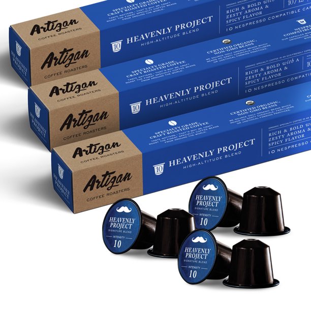 100 USDA Certified Organic Coffee Nespresso Compatible Capsules