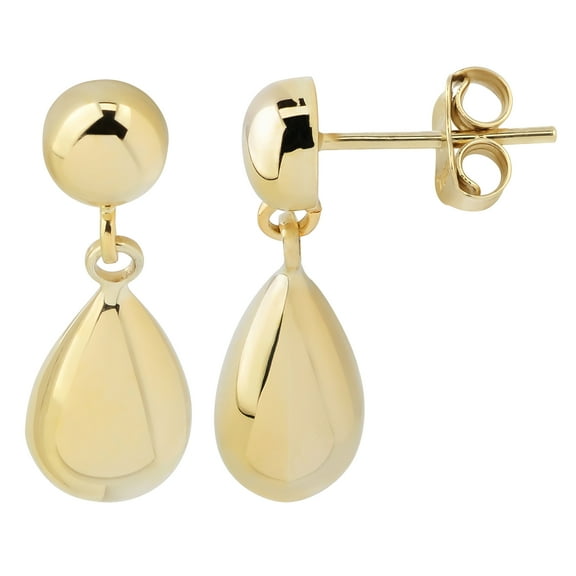 KoolJewelry 14k Yellow Gold Teardrop Earrings