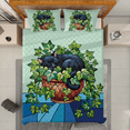 thumbnail image 2 of Lotusprinthandmade Sleeping Cat Lovers Quilt Bedding Set (White Binding) 5 Sizes (Made in Vietnam) (80x90), cute sleeping cat bedspread, cozy cat comforter set, cat quilt cover, 2 of 6