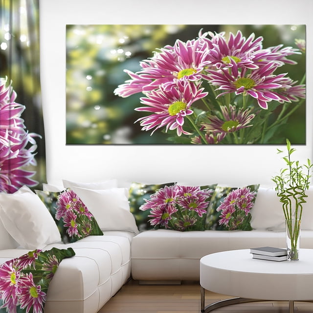 Fleur de Chrysanthème Violette - Impression Artistique sur Toile Florale