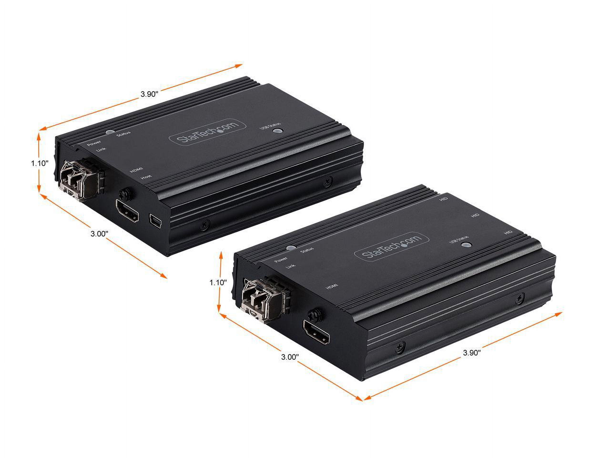 StarTech.com 4K HDMI KVM Extender over Fiber, HDMI Video & USB over Fiber, up to 984ft/300m (MultiMode), 10G MMF SFP+ Modules