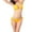 Yellow, variant on Amkhujs Bikini Set for Women 2 Pieces Swimsuits V Neck String Bathing Suits Tie Side Bottom Summer Swimwear
