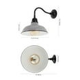 thumbnail image 3 of JONATHAN Y Aurora 12.25" 1-Light Farmhouse Industrial Indoor/Outdoor Iron LED Gooseneck Arm Outdoor Sconce, Gray, 3 of 7