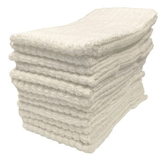 Linteum Textile, 24 Pack, White Bar Mops Kitchen Towels, 100
